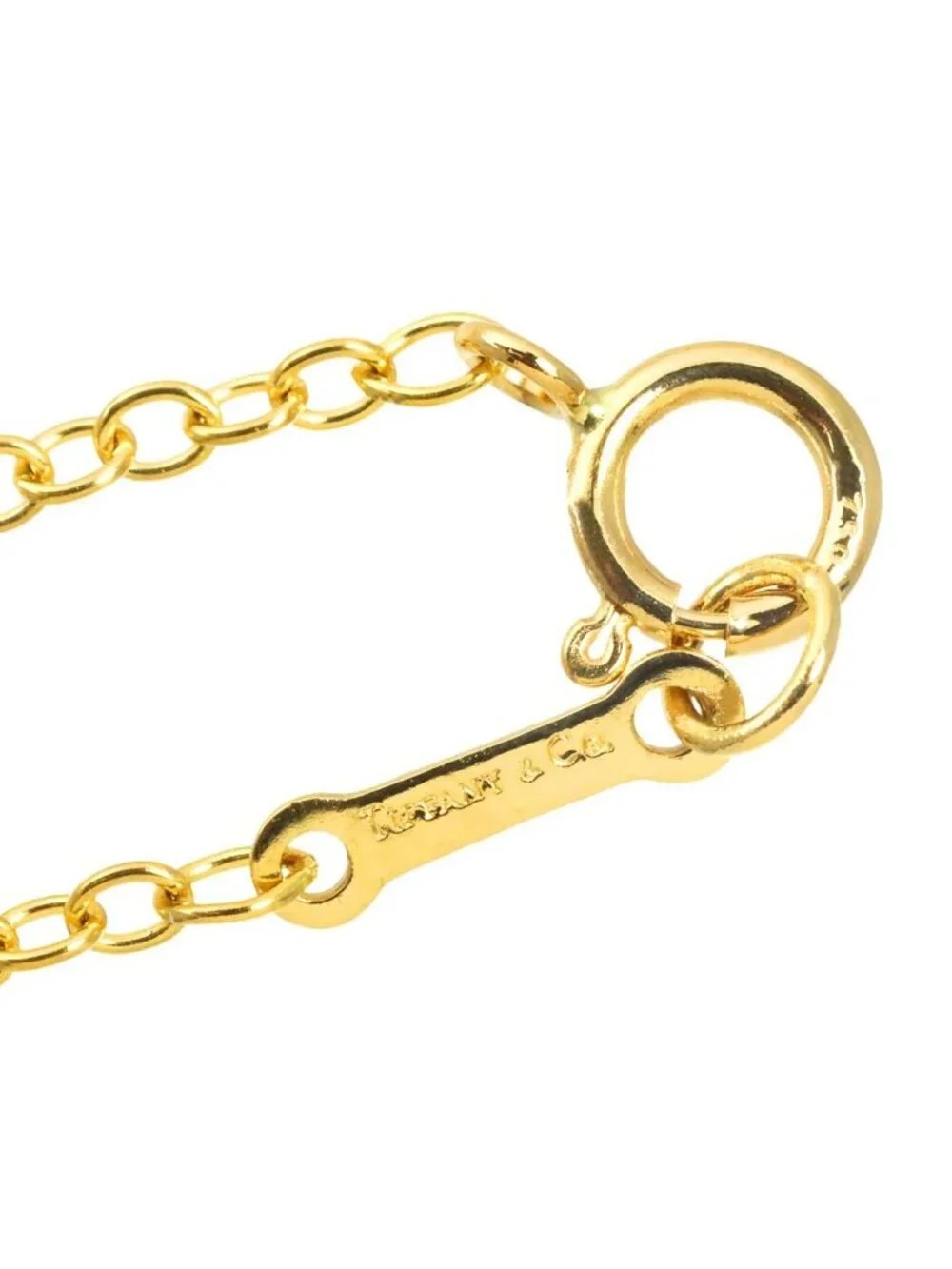 Tiffany & Co Infinity Cross Long Necklace 66 18k YG Yellow Gold